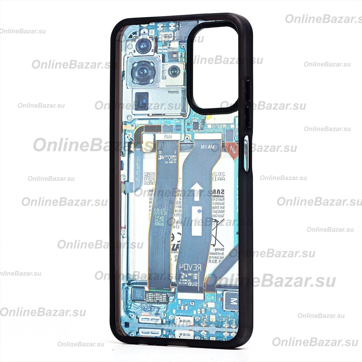 Чехол для Xiaomi M2101K7BL пластиковый (рис. 088) <голубой> ― OnlineBazar.su