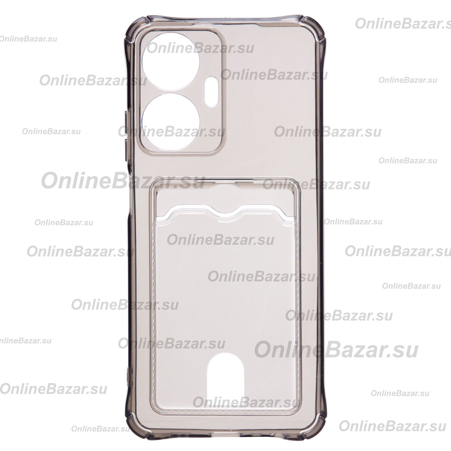 Чехол для Realme C55 силиконовый с картхолдером №2 <черный> ― OnlineBazar.su