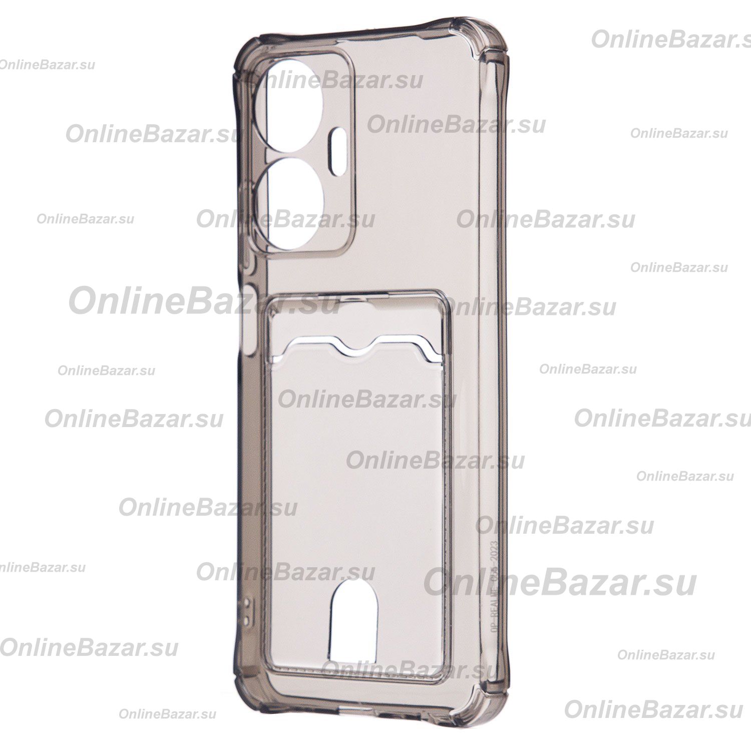 Чехол для Realme C55 силиконовый с картхолдером №2 <черный> ― OnlineBazar.su