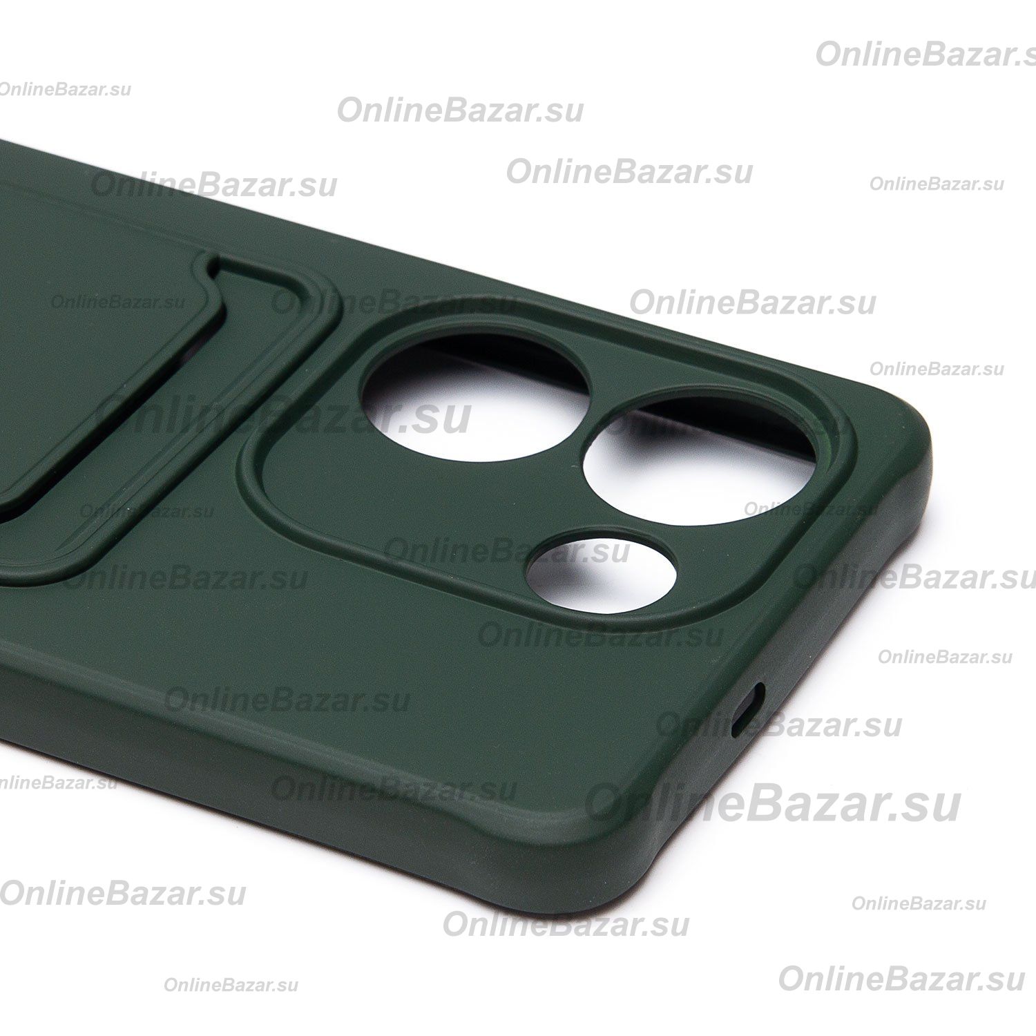 Чехол для Tecno Camon 20 Pro (CK7n) силиконовый с картхолдером №4 <зеленый> ― OnlineBazar.su