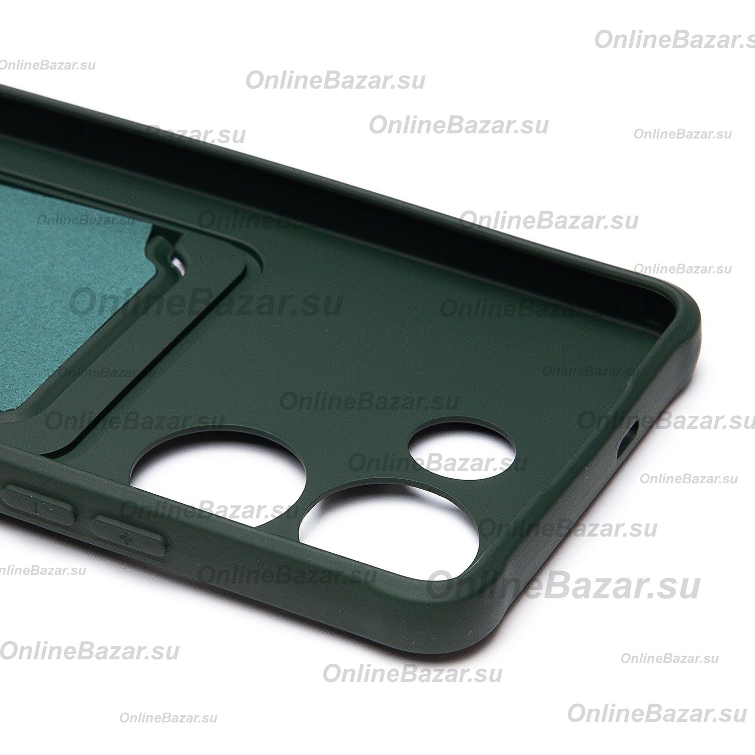 Чехол для Tecno Camon 20 Pro (CK7n) силиконовый с картхолдером №4 <зеленый> ― OnlineBazar.su