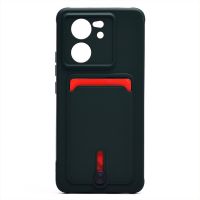 Чехол для Xiaomi 13T силиконовый с картхолдером №4 <зеленый> ― OnlineBazar.su