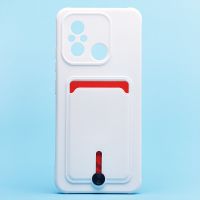 Чехол для Xiaomi Poco C55 силиконовый с картхолдером №4 <белый> ― OnlineBazar.su