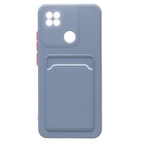 Чехол для Xiaomi Redmi 10A силиконовый с картхолдером №6 <серый> ― OnlineBazar.su