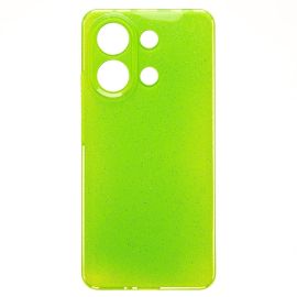 Чехол для Xiaomi Redmi Note 13 силиконовый с блестками №3 <светло-зеленый>