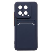 Чехол для Xiaomi 14 силиконовый с картхолдером №9 <темно-синий> ― OnlineBazar.su