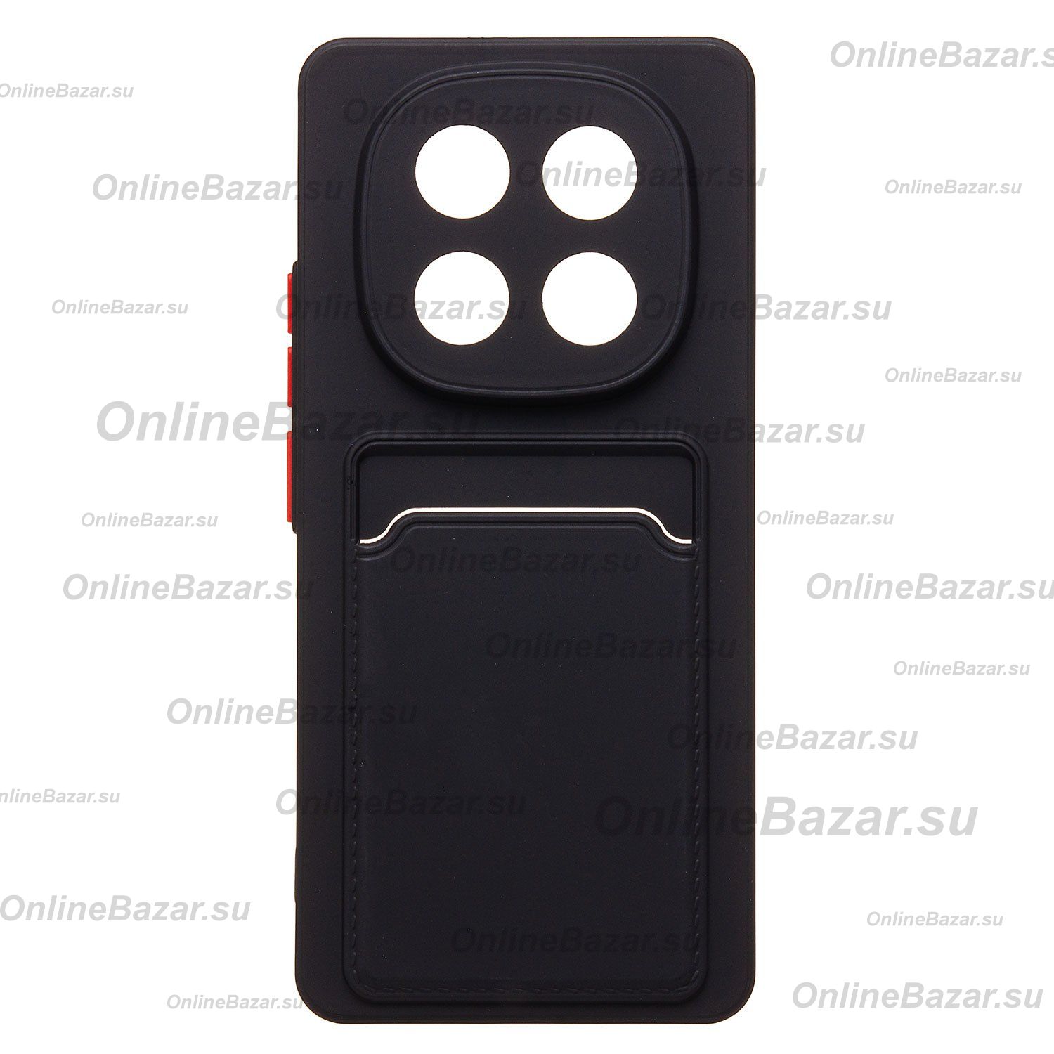 Чехол для Xiaomi Poco X7 силиконовый с картхолдером №9 <черный> ― OnlineBazar.su