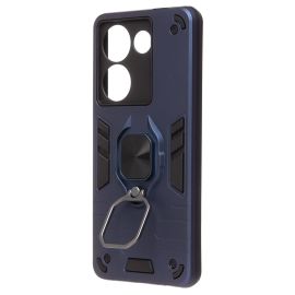 Чехол для Tecno Camon 20 Pro (CK7n) силиконовый противоударный с кольцом <синий>