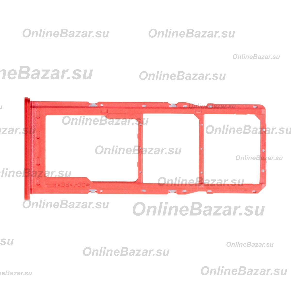 Лоток Sim-карты для Samsung SM-A305F (Galaxy A30) и карты памяти <красный> ― OnlineBazar.su